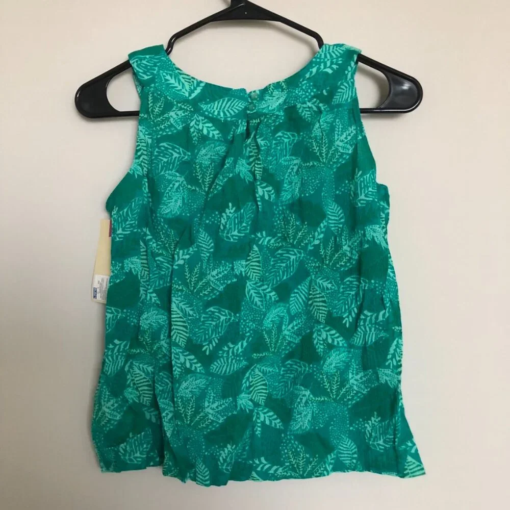 Cherokee Girls Leaf Print Sleeveless Top NWT Size L (10–12)